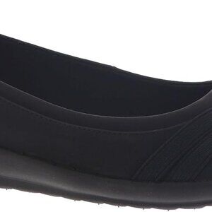 Women's Microfiber Loafer 8.5 X-wide Black Slip-on Flexible Comfort Shoes